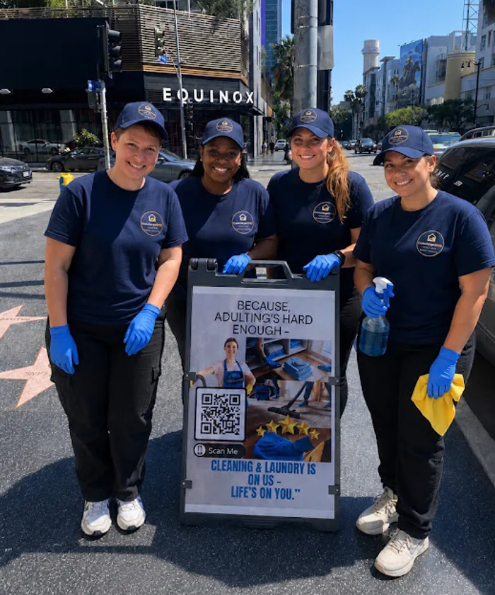 The Concierge BNB Cleaners team on location in Los Angeles
